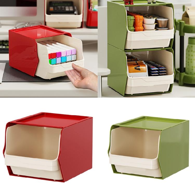 Multipurpose Teabag Display Case Portable PP Storage Box With Pull Out Drawer for Office or Home Countertop Use