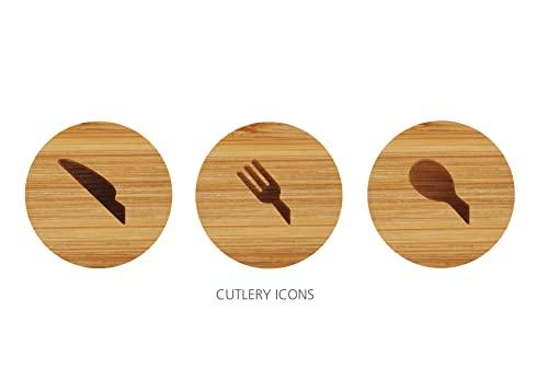 Joseph Joseph Cutlery Case, Tray, Storage, Drawer Organizer, Compact, Bamboo, Brown [Authentic] 85168