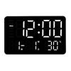 10.5in Digital Wall Clock With Date, Temperature and Auto Daylight Savings Time Desk Decoration Color Option