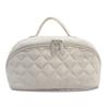 Women's Luxury Quilted Cosmetic Bag, Large Capacity Makeup Organizer, Travel Toiletry Storage Pouch with Handle