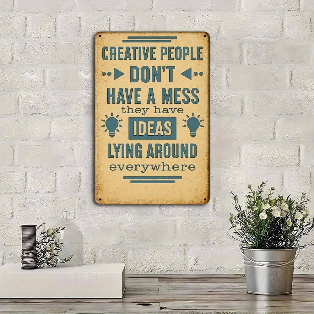 "Vibrant Creatives" Inspirational Metal Sign, 8x12 Inch.