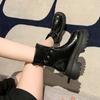 Fashion 2024 New Women's Chelsea Boots Thick Leather New Autumn Winter Fashion Women's Ankle Boots Retro Platform Boots Ladies
