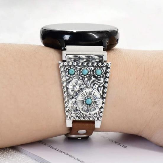 

Turquoise leather loop Strap For Samsung Galaxy Watch 7 FE 5 Pro 4 6 classic band 44mm 40mm sport bracelet correa Galaxy Watch FE 40mm бирюзовый