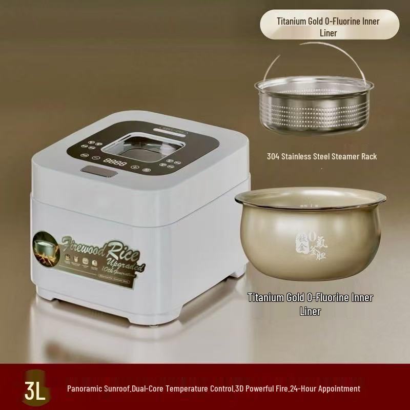 Compact Smart Rice Cooker with Non-stick Pot, Multifunctional Steam Features, Plastic Design, 110V US Standard