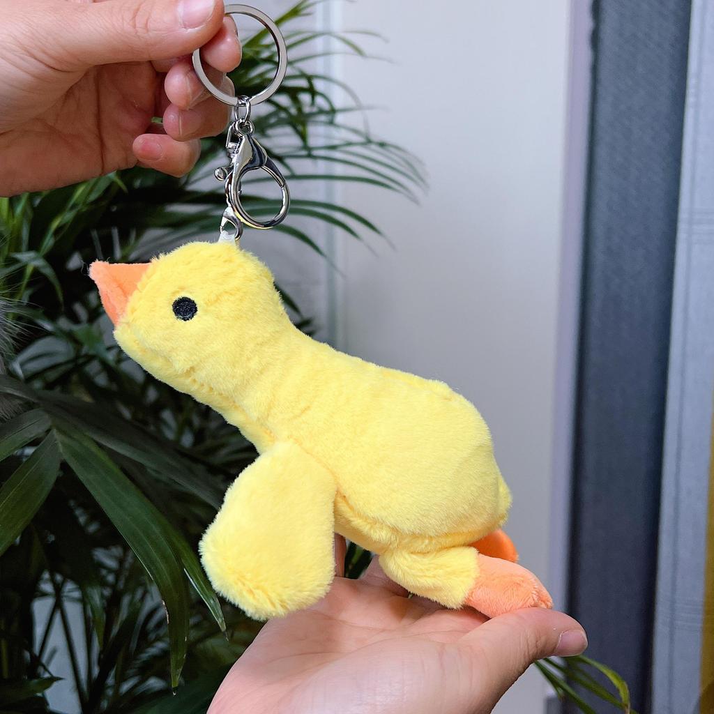 TikTok Weiße Gans Plüsch Schlüsselanhänger Puppe