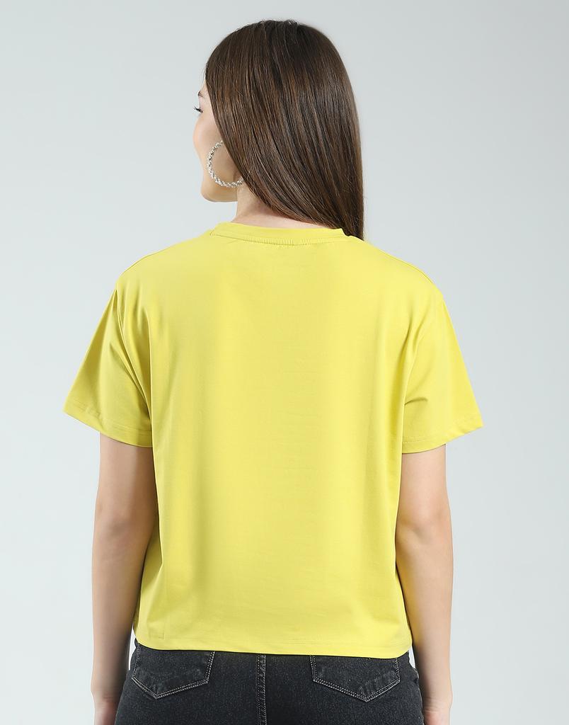 MONTE CARLO Dámsky top s potlačou, okrúhlym výstrihom, polovičným rukávom a bežným strihom