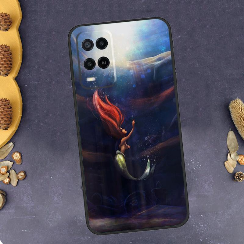 Mermaid Phone Case For Oppo A40 A60 A80 A78 A98 A18 A38 A58 A74 A94 A54 A16 A76 A96 A15 A17 A77 A57S