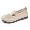 Summer old Beijing breathable hollow one pedal mother shoes flat bottom lightweight fly weaving surface shallow mouth casual lazy shoes