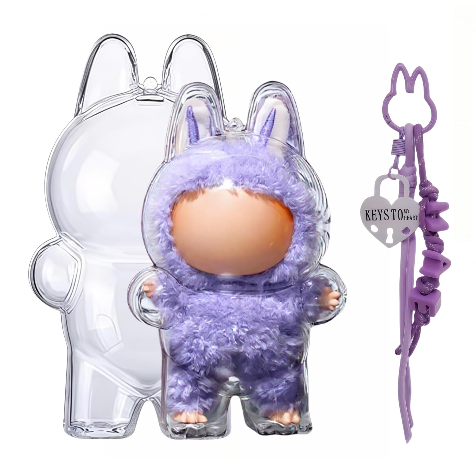 

Чехол LABUBU Доступен в Разнообразии Прозрачных Оттенков и Устойчив к Царапинам Идеально Подходит для Хранения Прозрачный Чехол Ремешок в Комплекте (Положение стоя) - Цвета. Крышка, фиолетовый