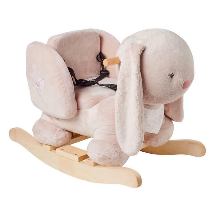 Bascule Lapin Beige NATTOU - Alice &amp; Pomme - Blanc - Mixte - 65x34x45 cm - Enfant
