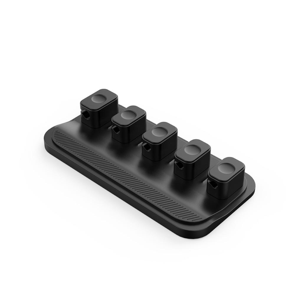 5 Clips Desk Cable Organizer Self-Adhesive Fixed Cord Winder Row Universal Charging Line Holder