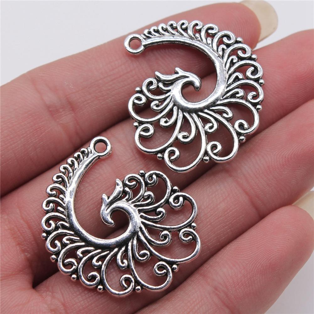 10pcs Charms Waterdrop For Earring Making DIY Jewelry Findings For Jewelry Making Accessories Antique Silver Color