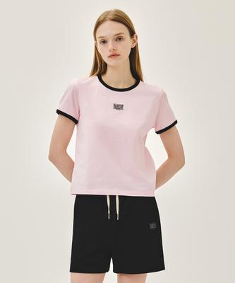 Malittepeulangsowajeobeo W Classic Logo Ringer Tee Light Pink