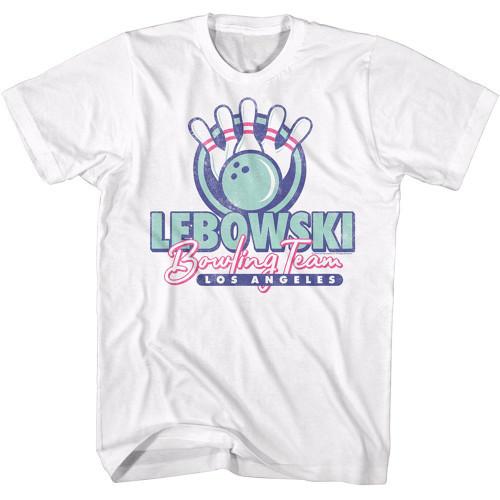 The Big Lebowski La Bowling Team White Adult TShirt Unisex T-Shirt S