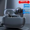MAX50 Zinc Alloy Bluetooth Earphones with Dual Noise Cancelling and Fingerprint Touch - High Quality Wireless Earphones.
