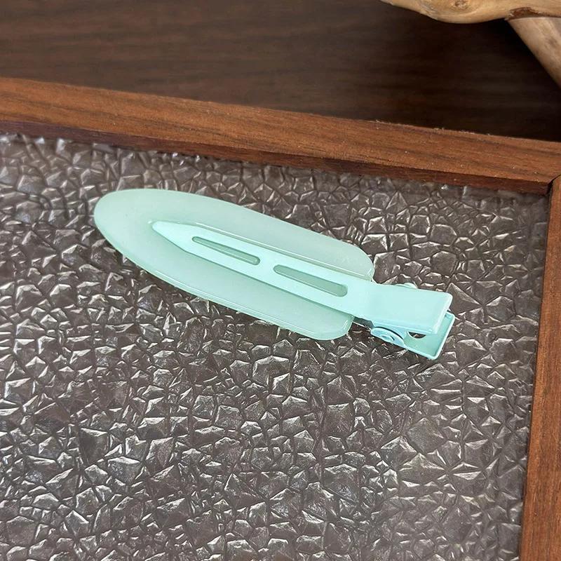Fashion Jelly Color No Trace Hair Clip Frosted Duckbill Clip For Women Girls Traceless HairPins  Makeup Clip Barrettes Headdress