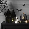 Halloween Niedlicher Harzgeist mit rosa Kürbis Fledermaus Harzstatue Halloween DIY Dekorat Puppe Heimparty Festival Originalität Geschenk