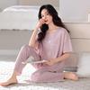 Modal Pajamas Women's Summer Short-sleeved Trousers Thin Summer Casual Women's Summer Loungewear Set with Chest Pads