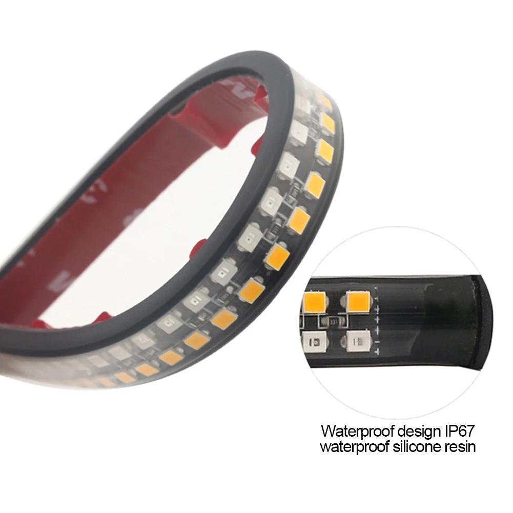 Motorcycle Led Rear Turn Signal Brake Light Stop Daytime Running Lights for motorcycle ATV Waterproof Dual Color Universal