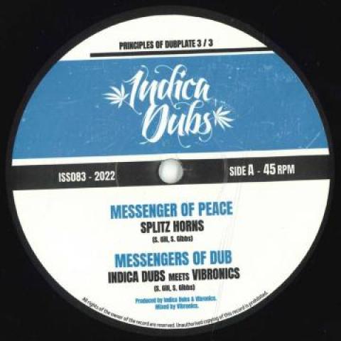 

10inch Record SPLITZ HORNS, INDICA DUBS, VIBRONIC - Messenger Of Peace; Messenger Of Du ISS083 Indica Dubs 2022 UK Reggae, Ska & Dub