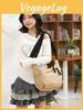 Borsa a tracolla da donna in materiale di nylon con chiusura a cerniera per l'uso quotidiano