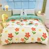 1Pc Sweet Red Flowers Duvet Cover Botanical Floral Pattern Comforter Cover Skin-friendly Comfortable Bedding Bedroom Decor