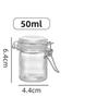 In Stock Transparent Graduated Glass Storage Jar with Sealed Buckle for Moistureproof Tea or Mason Jar Storage