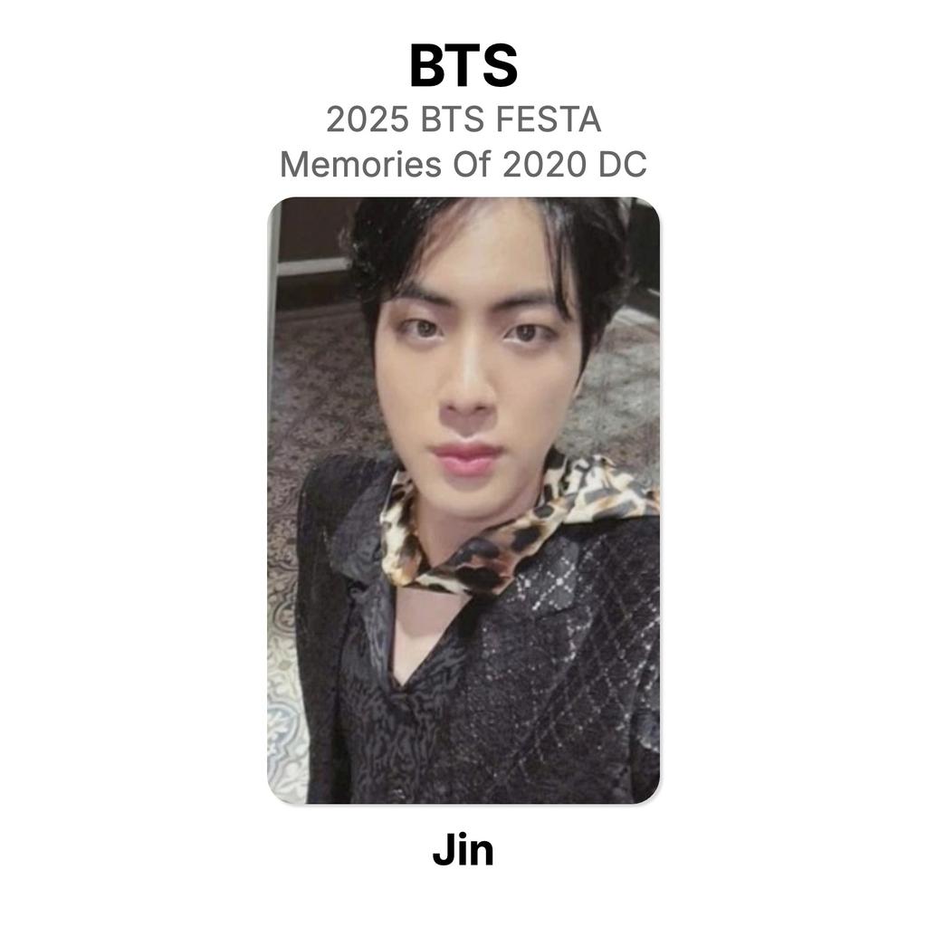 BTS 2025 BTS FESTA BTS 2020 Anıları DC Resmi Fotoğraf Kartı