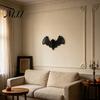 Halloween Tafeldecoratie Gevlochten Rotan Vleermuis Wanddecoratie, Handgemaakte Zwarte Vlechtwerk Vleermuis, Decor 3D Enge Rustieke Boerderij Decoraties