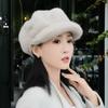 Autumn and Winter New Beret Cloud Warm Foreign Imitation Mink Hair Fashion Thickened Versatile Women's Hat