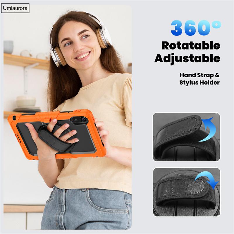 For Xiaomi Redmi Pad2 Pad 2 11 Inch 2025 Shockproof Silicon PC Hybrid Tablet Cover Stand Hand Shoulder Strap Rugged Case Funda