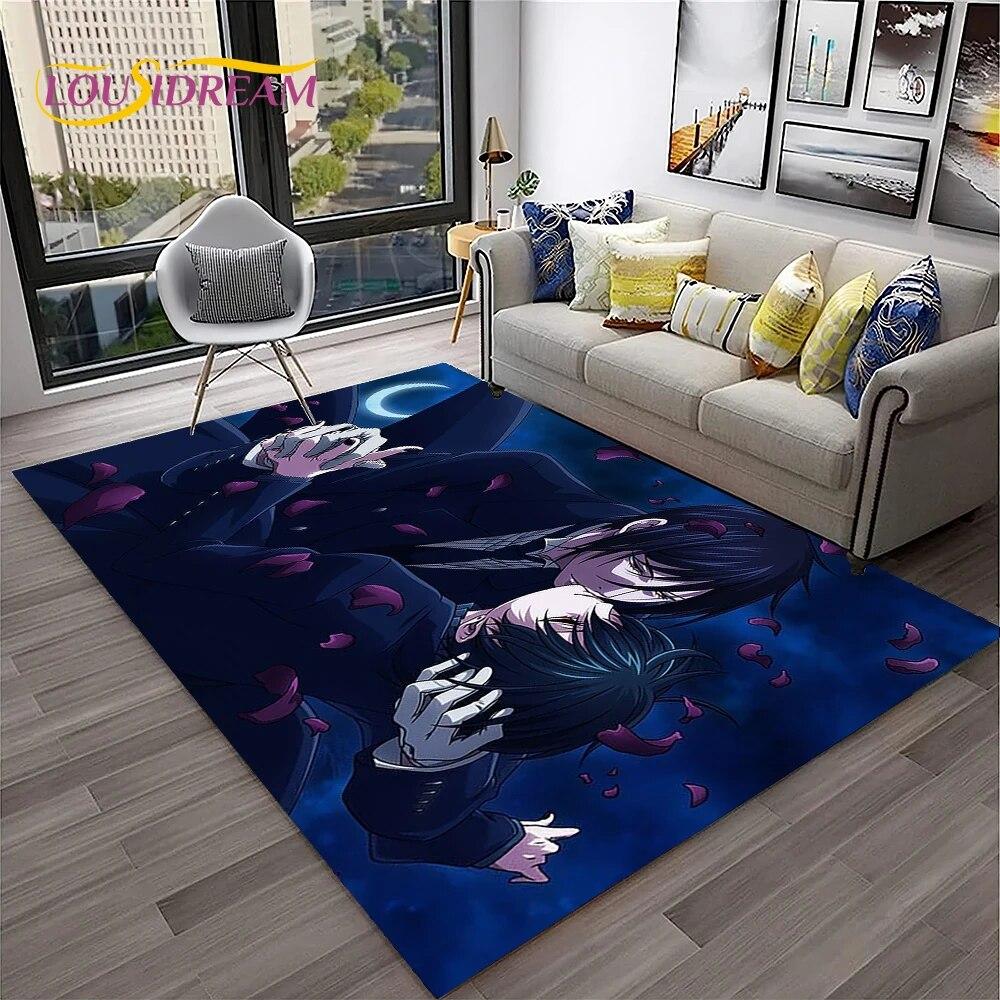 Cartoon Black Butler Anime 3D Carpet Rug for Home Living Room Bedroom Sofa Doormat Decor,kids Play Area Rug Non-slip Floor Mat