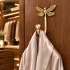 Brass Dragonfly Wall Hook Elegant with Backplate Versatile