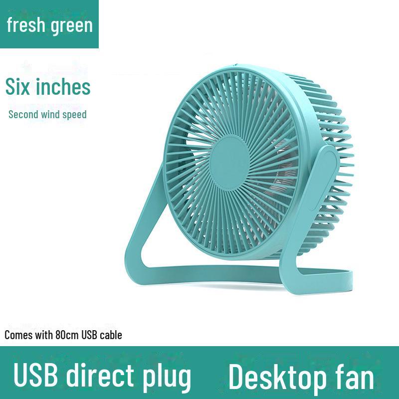 Premium USB Mini Fan - 5.68-inch Silent Desktop Fan for Office & Student Use