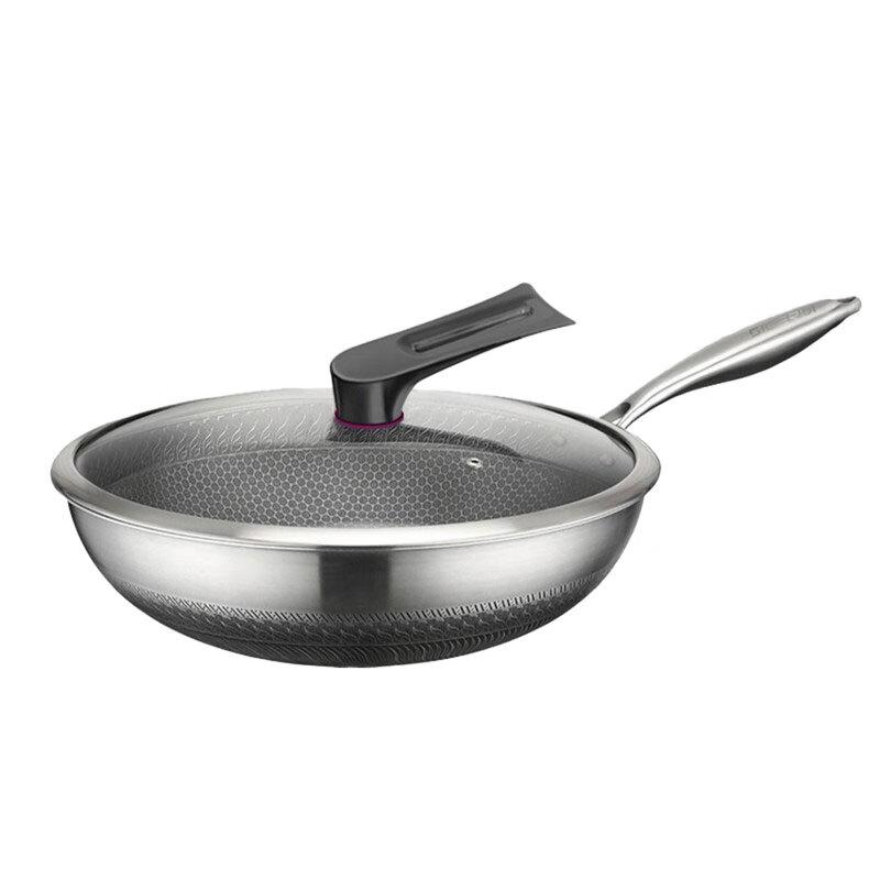 SGR-CJ007 304 Stainless Steel Honeycomb Non-Stick Wok