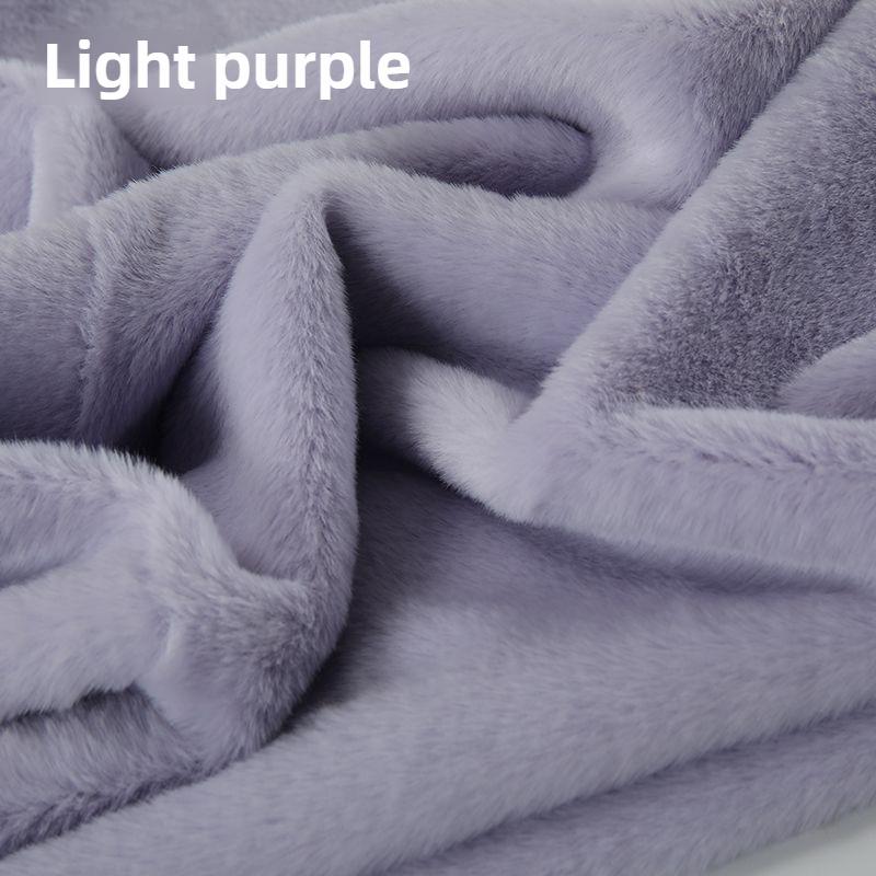Plain Long Hair Plush Fabric By Meters for Clothes Blankets Coats Sewing High Quality Imitation Rex Rabbit Fur Cloth Soft Silky