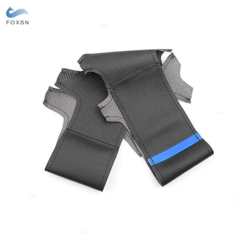 For Honda Fit Jazz City 2009 2010 2011 2012 2013 Insight 2010- 2014 Car Steering Wheel Cover Hand Braid Perforated Leather Trim