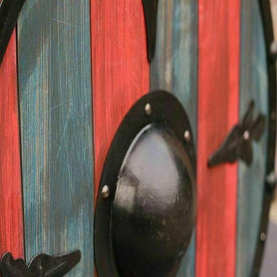 Bouclier Viking Ragnar En Bois - 30 Pouces - Décoration Murale Ou Cosplay - Fait Main