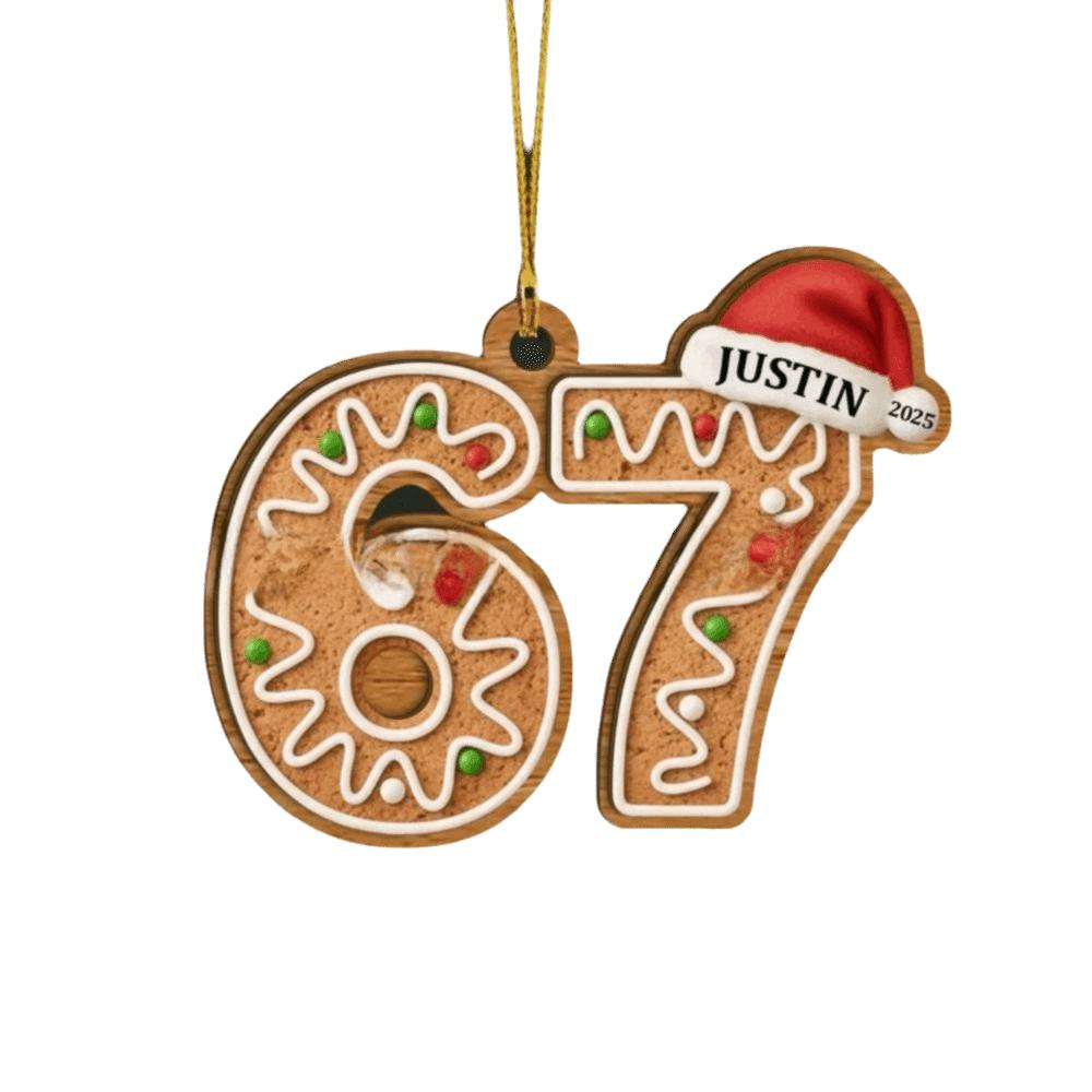 Santa Says Six Seven Christmas Tree Ornaments DIY Hanging Christmas Pendants Funny Acrylic Xmas Hanging Decoration