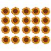 20pcs Yellow Sunflower Pattern Embroidered Patches Sew On Patch  Clothes Decoration