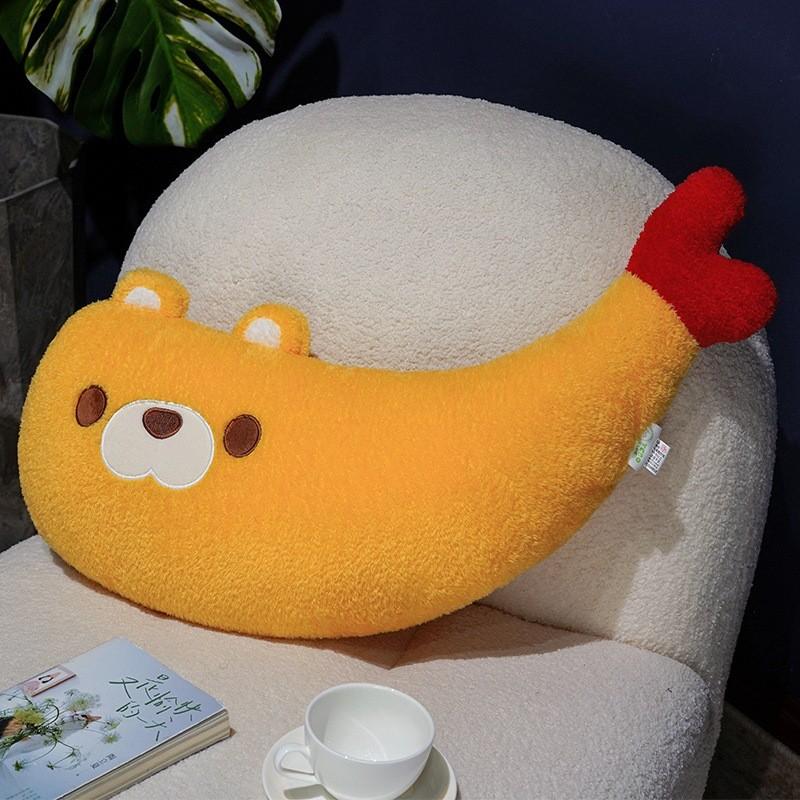 Plush Animal Pillow With Shrimp Design For Kids And Teens Gift Comfort Decor