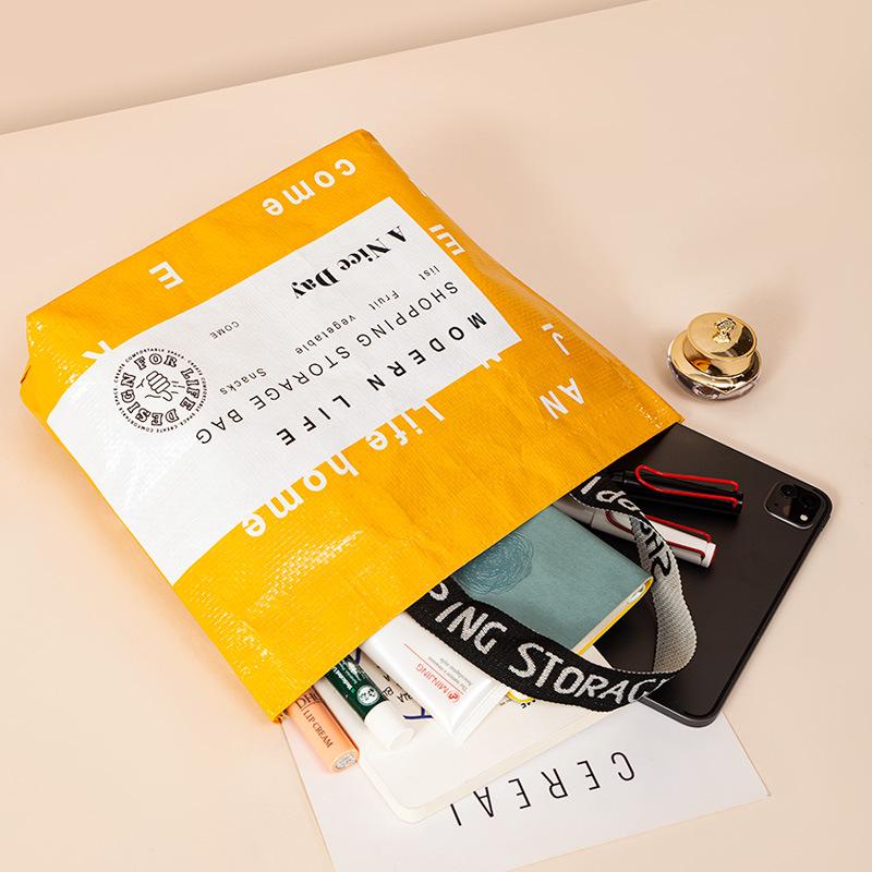 Foldable Waterproof Nylon Shopping Tote - Eco-friendly, Large Capacity, Fashionable Single Shoulder Women's Bag