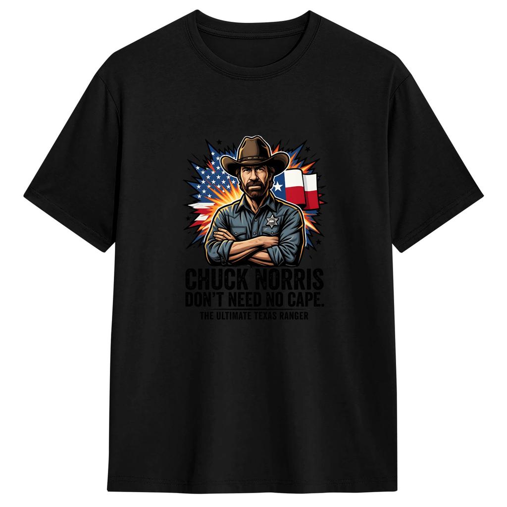 Chuck Norris T Shirt Harajuku T Shirts ShortSleeved Vintage Tshirt Summer Cotton Oversized Top Tees