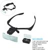 Elderly Reading Magnifier Glasses with LED Light - 5 Interchangeable Lenses for Jewelry & Antiques