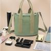 Simple Wide Strap Canvas Tote Bag - Durable Lightweight Shoulder Bag for Casual Commuting