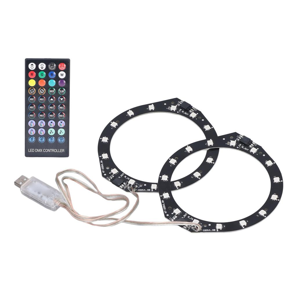 RGB LED Işık Halkası Bluetooth Müzik Senkronizasyonu 400 Efekt 8 Renk LED Şerit Işıklar Uygulama Kontrollü