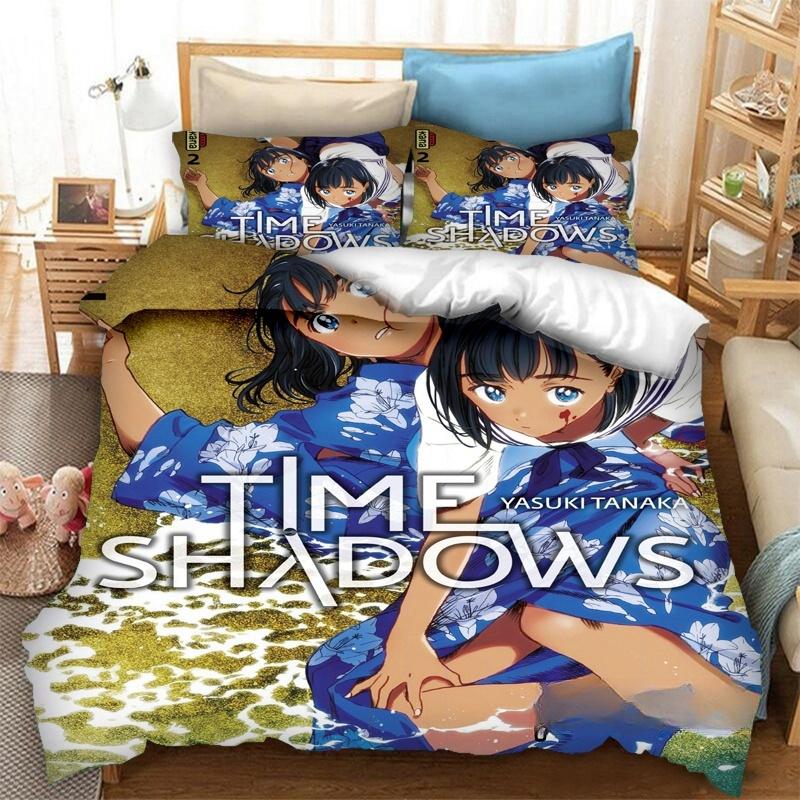 Mode 3D-Druck Anime Summer Time Rendering Bettwäscheset Bettbezüge Kissenbezüge 2/3-teilig Bettdecke Bettwäschesets Bettzeug