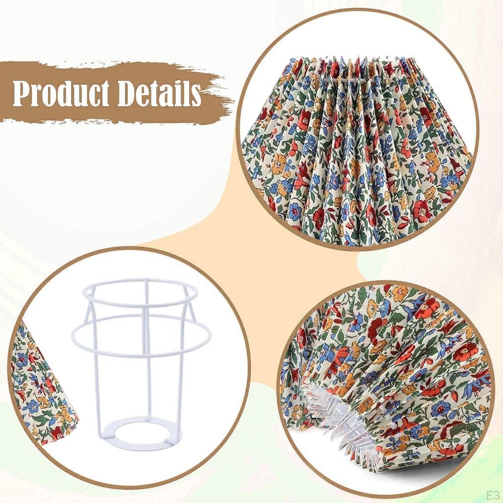 Pleated Lamp Shade Cover Pendant Light Wall for Floor Lights Farmhouse Living