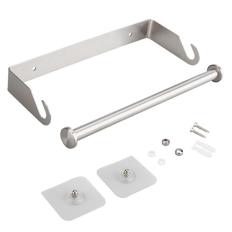 Paper Towel Holder 304 Kitchen Roll Paper Holder Free Punch Rack Wall Hanging Bathroom Towel Rack