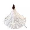 Light Wedding Dress French Spring and Autumn New Bride Trailing Simple Atmosphere One-word Shoulder Retro Temperament Main Yarn New